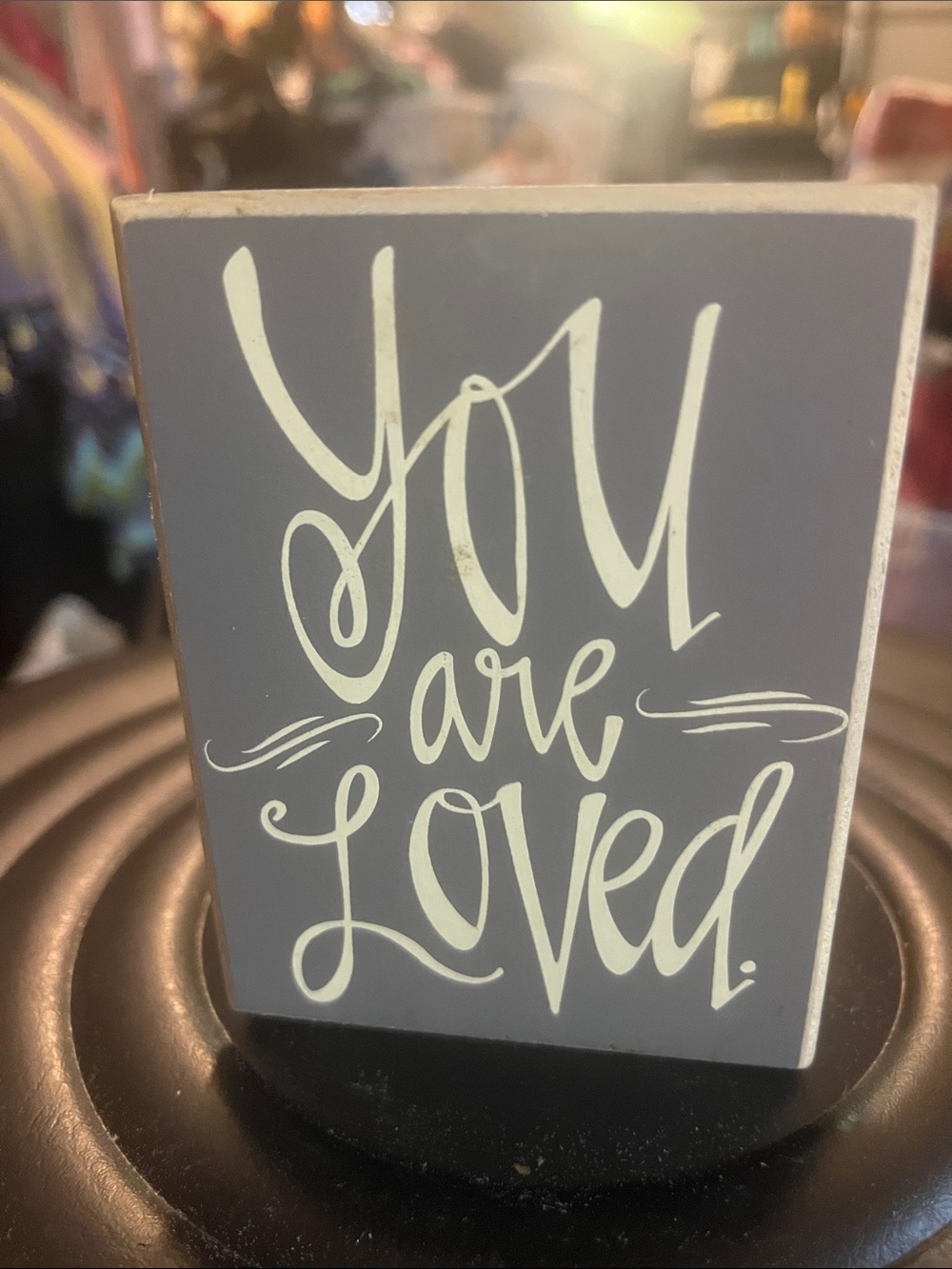 You Are Loved Gray Inspirational Wall Plaque - Neutral Home Accent 406